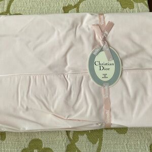 Vintage Christian Dior Supercale Plus 200 Count KING Flat Sheet Pink Cotton NWT